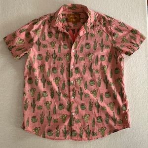 Cacti print mens button up 🌵